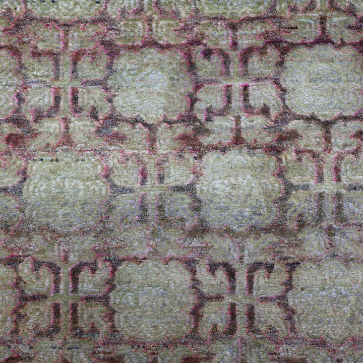 Multicolored Alchemy Contemporary Wool Silk Blend Runner - 3'2" x 22'2"