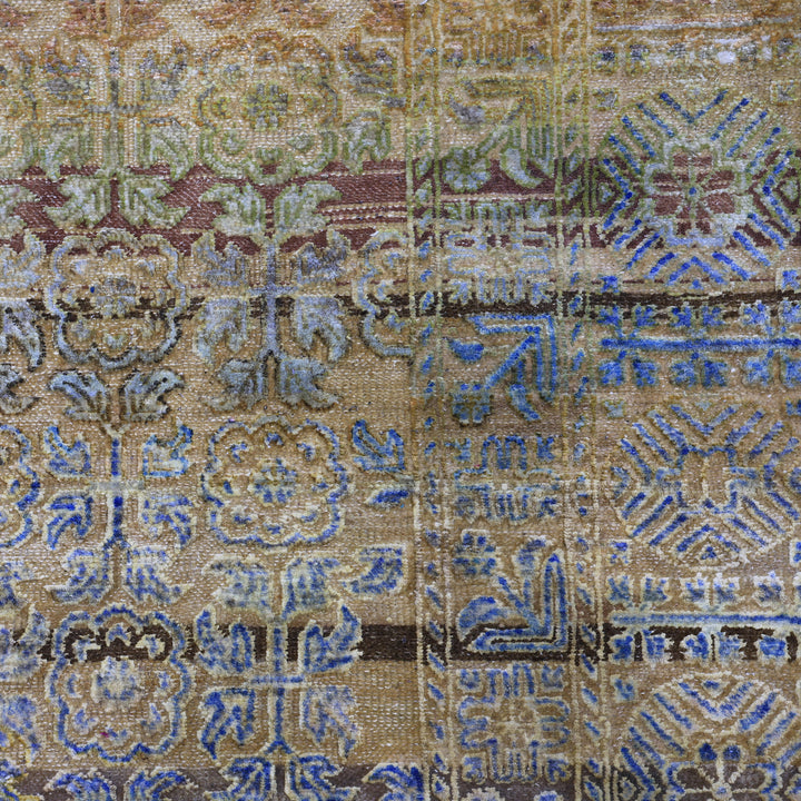 Yellow Alchemy Traditional Silk Wool Blend Rug - 8'11" x 12'2"