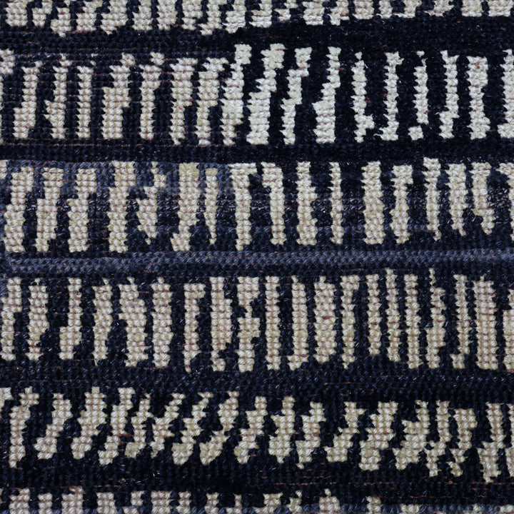 Black and White Alchemy Contemporary Moroccan Wool Rug - 9'3" x 11'9"