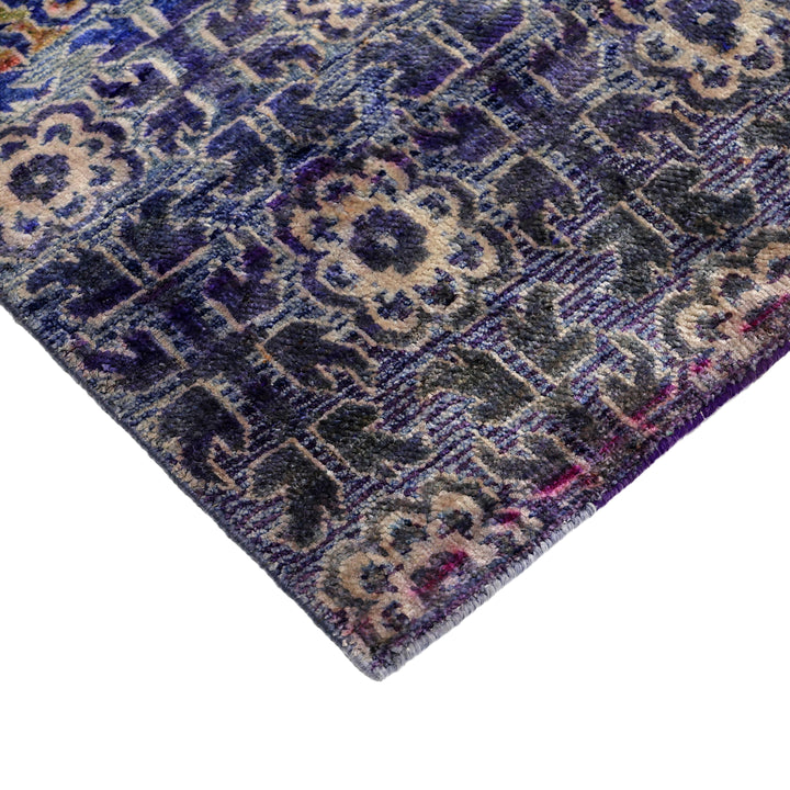 Purple Alchemy Contemporary Silk Runner - 3'1" x 14'11"