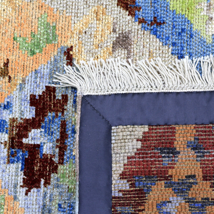 Multicolored Alchemy Moroccan Wool Silk Blend Rug - 8'2" x 10'1"