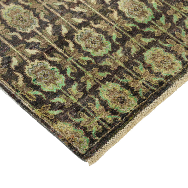 Multicolored Alchemy Contemporary Wool Silk Blend Runner - 3' x 14'6"