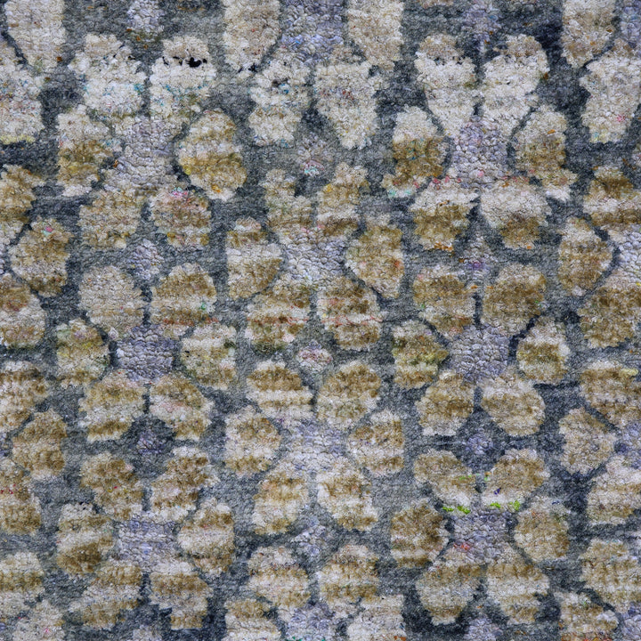 Brown Alchemy Contemporary Silk Wool Blend Rug - 8'8" x 12'2"