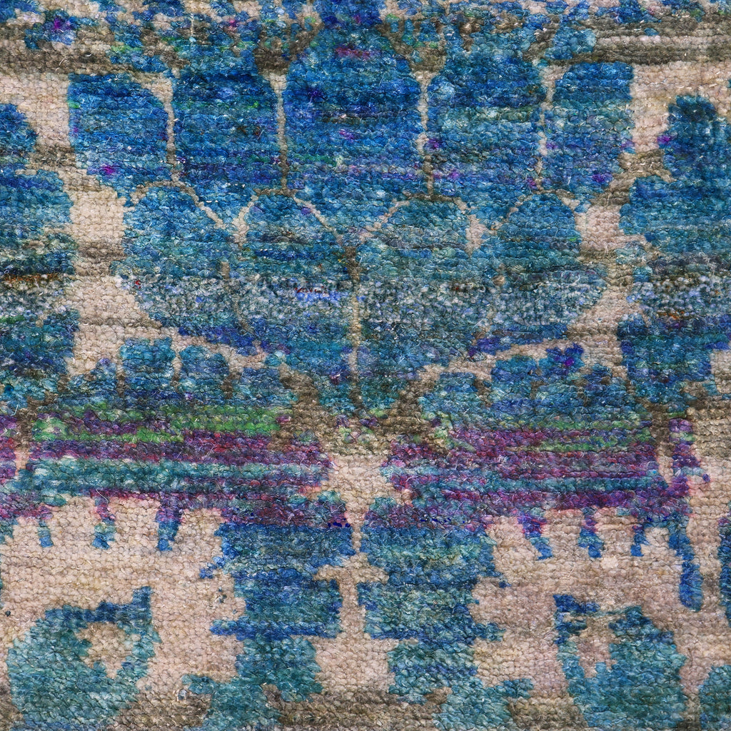 Blue Alchemy Contemporary Silk Runner - 3' x 7'2"