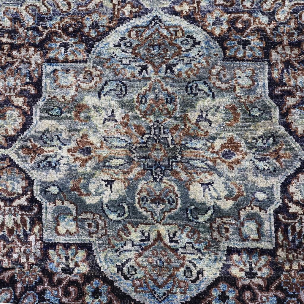 Grey Alchemy Traditional Silk Wool Blend Rug - 7'11" x 10'2"