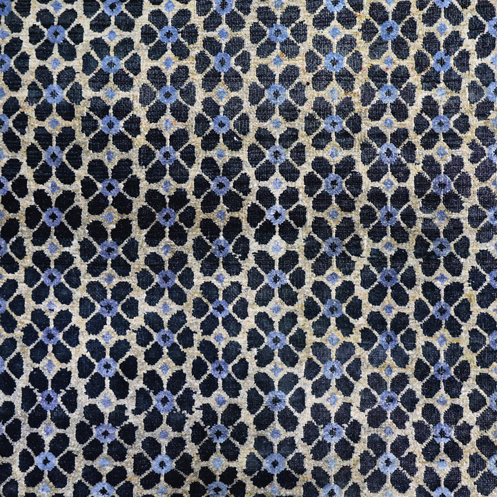 Black Alchemy Contemporary Wool Silk Blend Rug - 6' x 9'2"