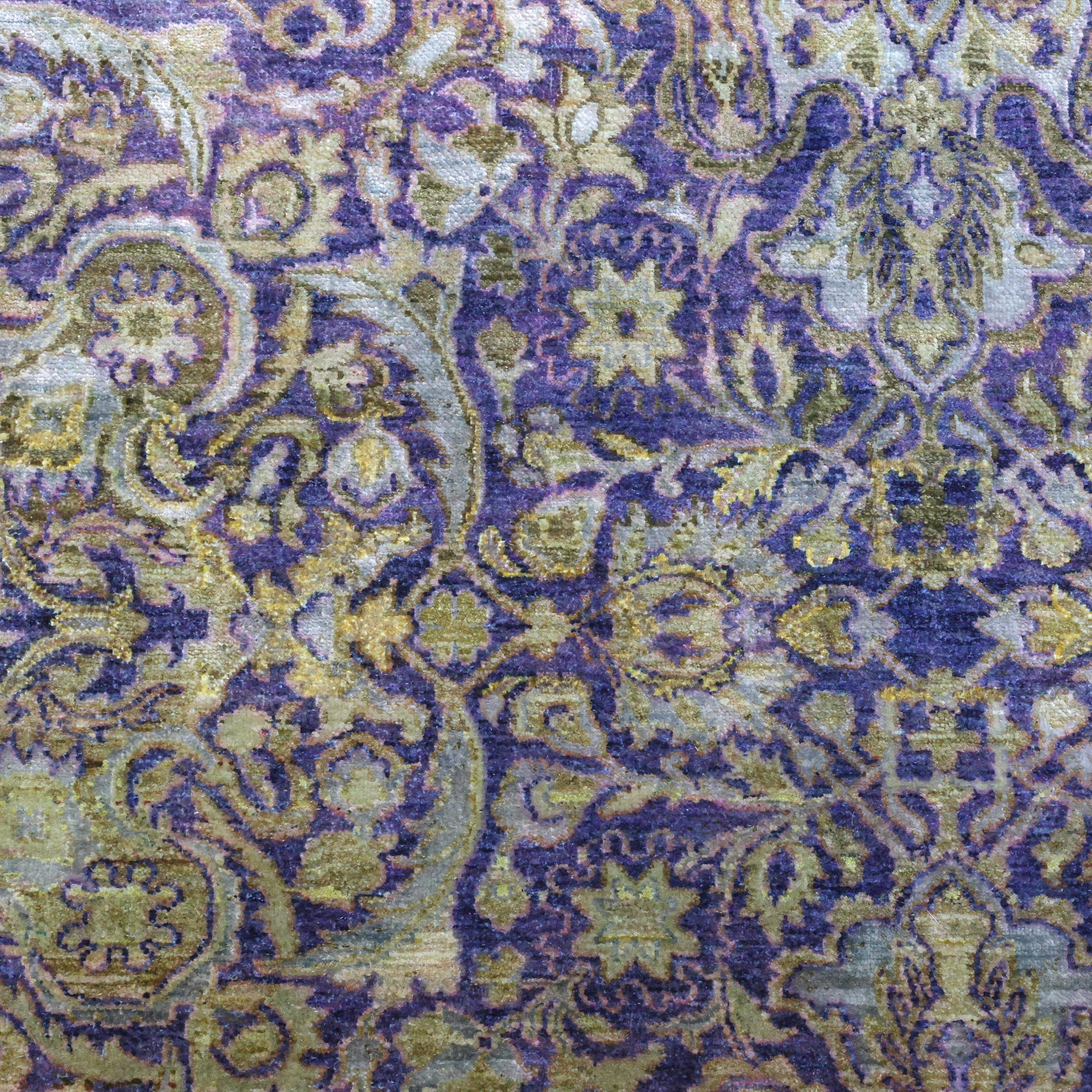 Purple Alchemy Traditional Wool Silk Blend Rug - 11'10" x 17'7"