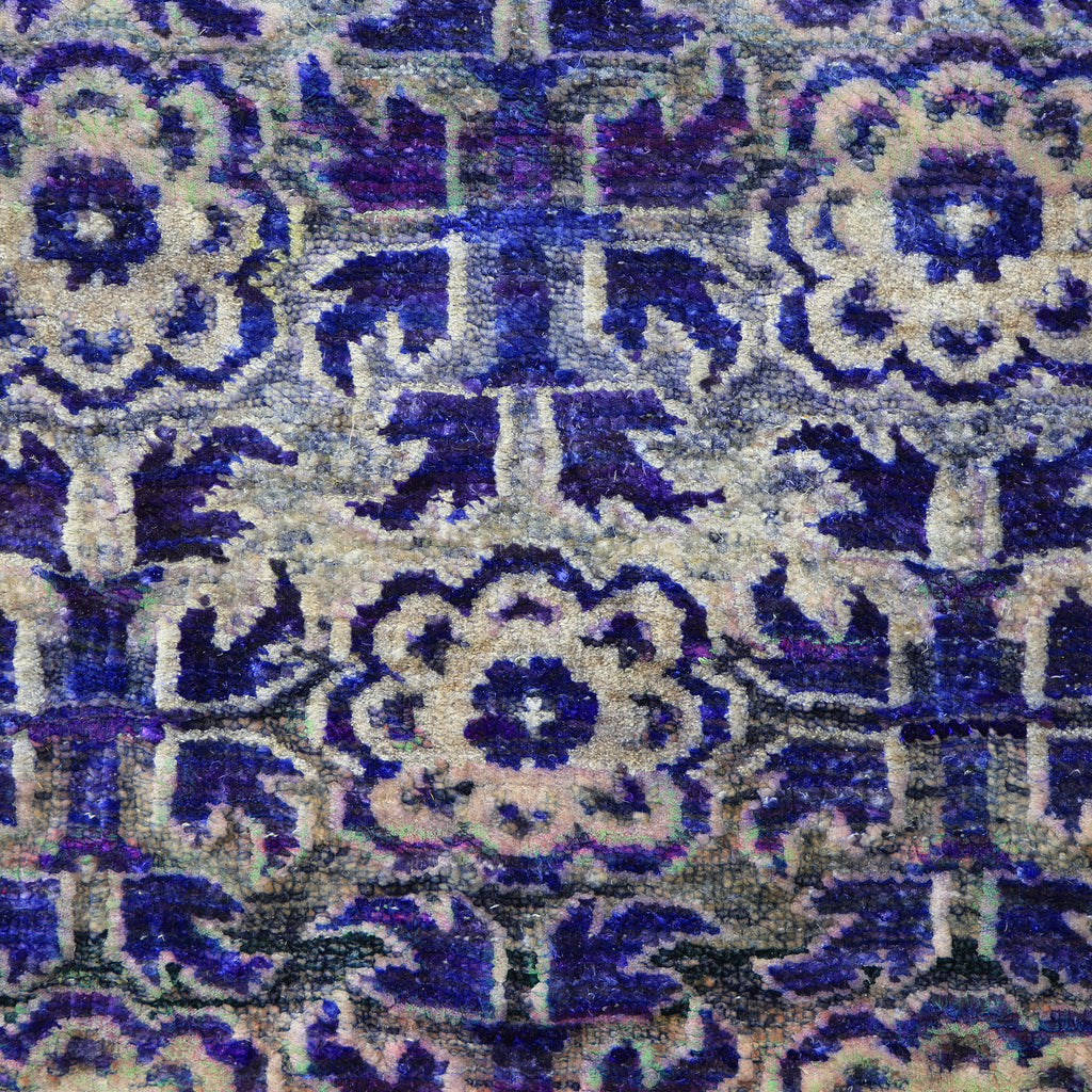 Purple Alchemy Contemporary Silk Runner - 2'11" x 4'11"