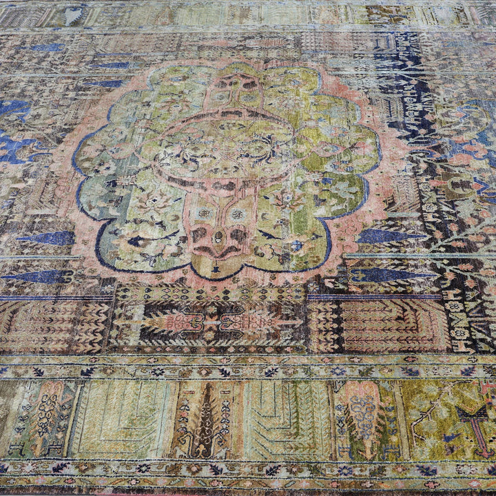 Multicolored Alchemy Traditional Silk Rug - 9' x 12'3"