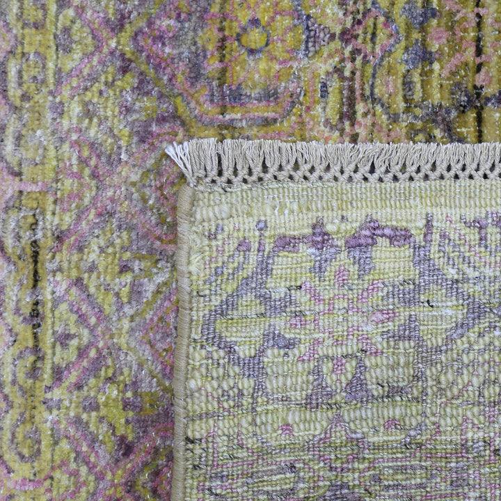 Brown Alchemy Contemporary Wool Silk Blend Runner - 2'11" x 15'1"