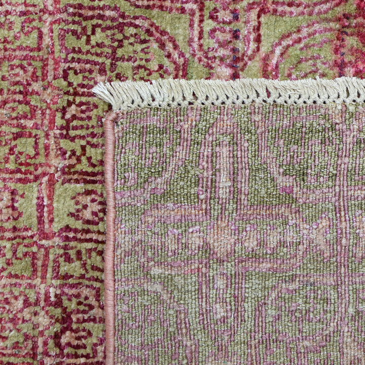 Pink Alchemy Contemporary Wool Silk Blend Runner - 3' x 12'2"