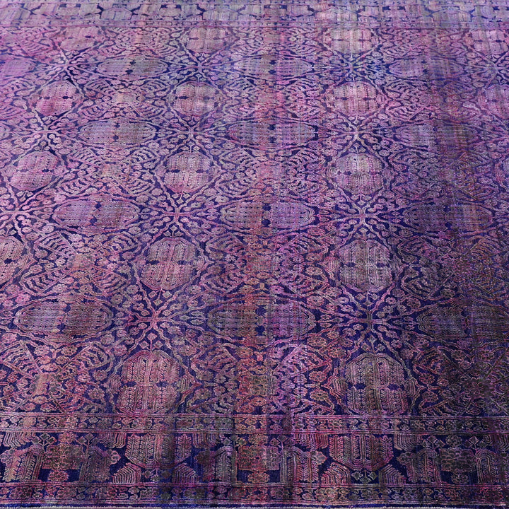 Purple Alchemy Traditional Silk Wool Blend Rug - 7'9" x 10'1"