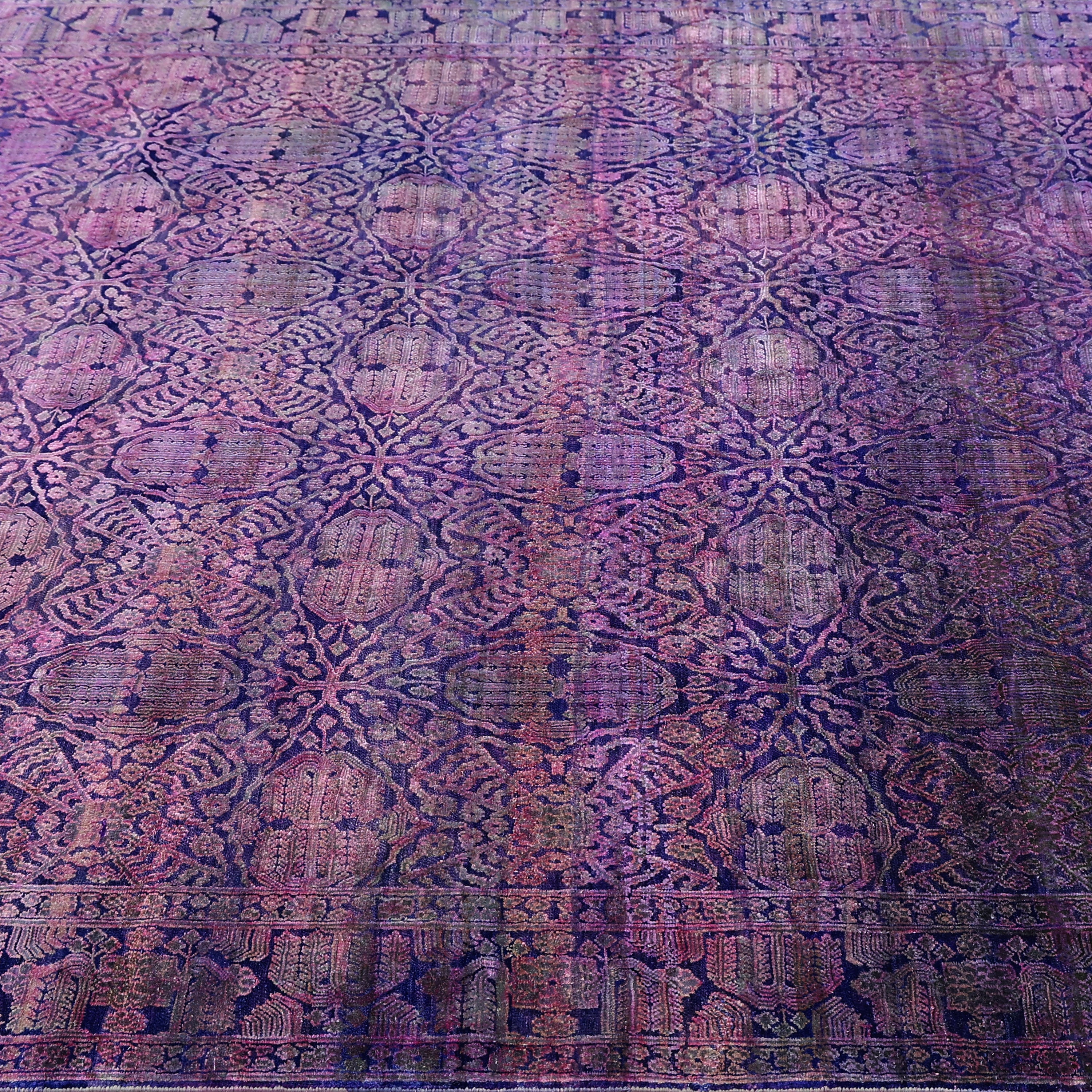 Purple Alchemy Traditional Silk Wool Blend Rug - 7'9" x 10'1"