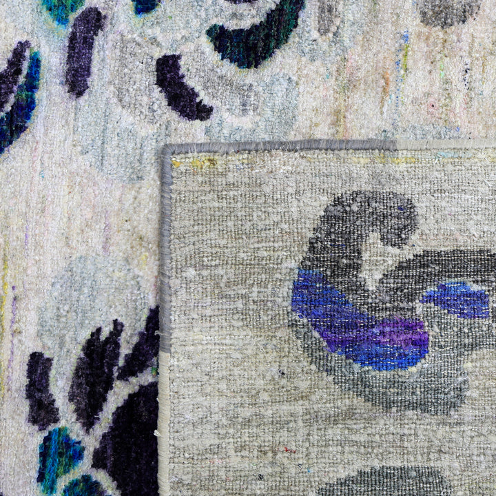 Cream Alchemy Contemporary Silk Runner - 3' x 10'8"