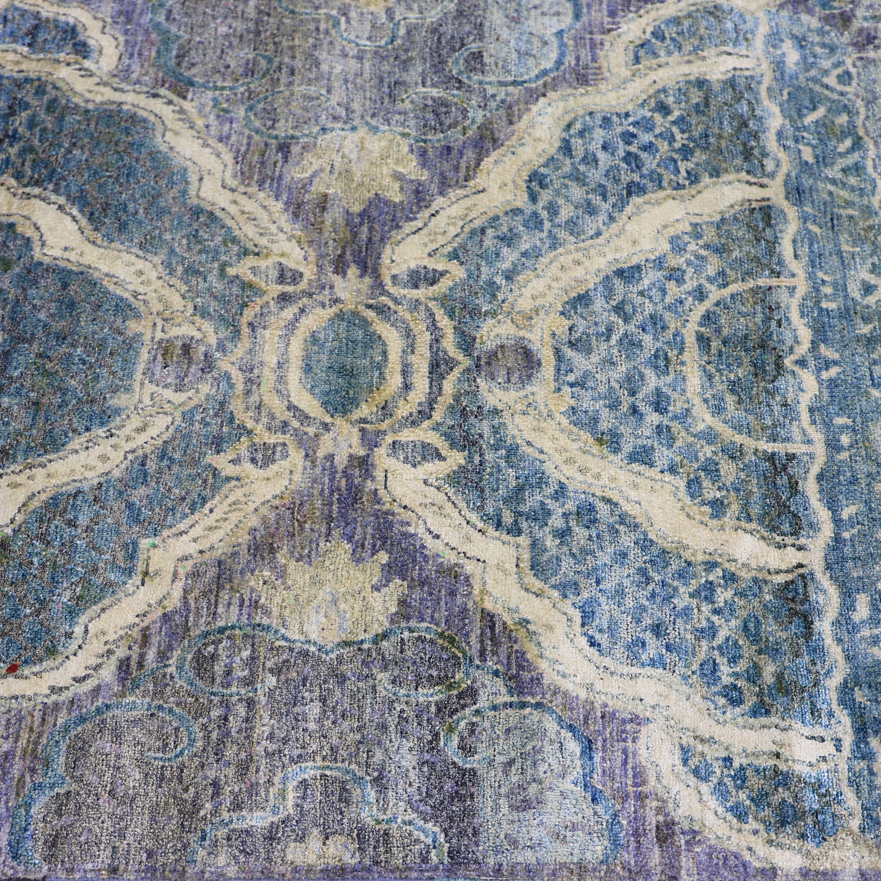 Blue Alchemy Traditional Silk Runner - 3' x 13'1"