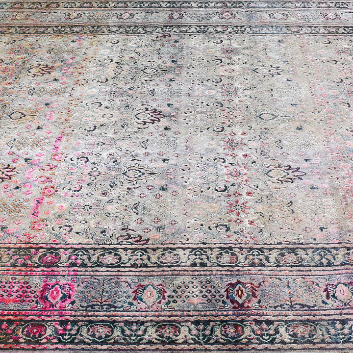 Pink Alchemy Traditional Silk Wool Blend Rug - 8'9" x 13'