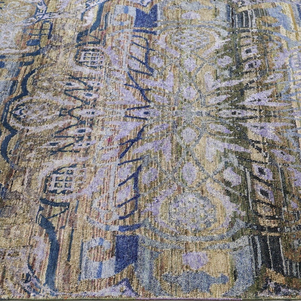 Blue Alchemy Contemporary Silk Runner - 3'11" x 13'4"