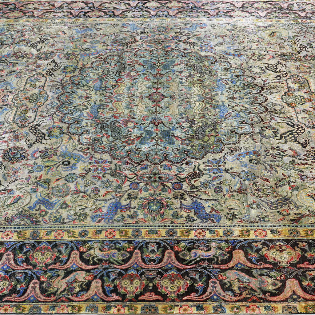 Mulitcolored Alchemy Traditional Silk Rug - 8'8" x 11'10"