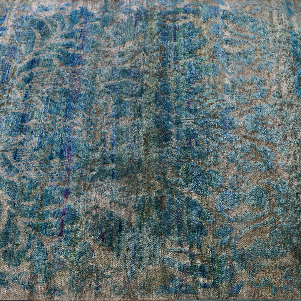 Blue Alchemy Contemporary Silk Runner - 3' x 7'2"