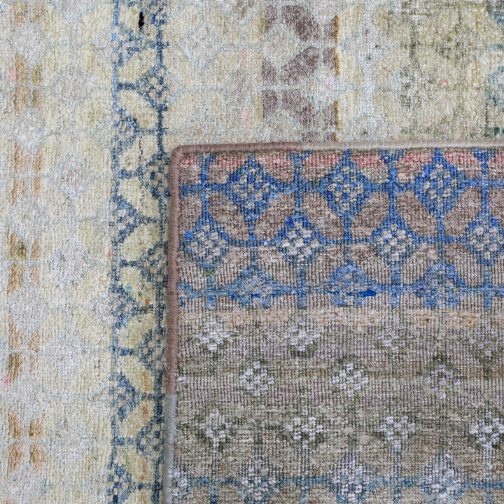 Multicolored Alchemy Contemporary Silk Runner - 3'10" x 13'2"