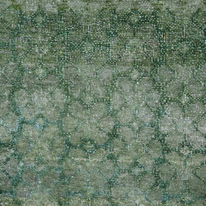 Green Alchemy Contemporary Silk Runner - 2'11" x 16'8"
