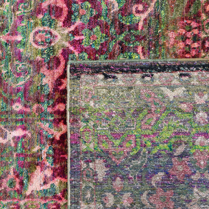 Pink Alchemy Traditional Silk Rug - 9' x 12'2"