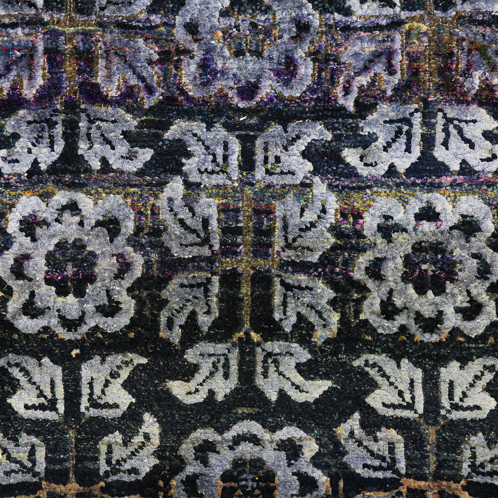 Black Alchemy Traditional Silk Rug - 8'11" x 12'3"