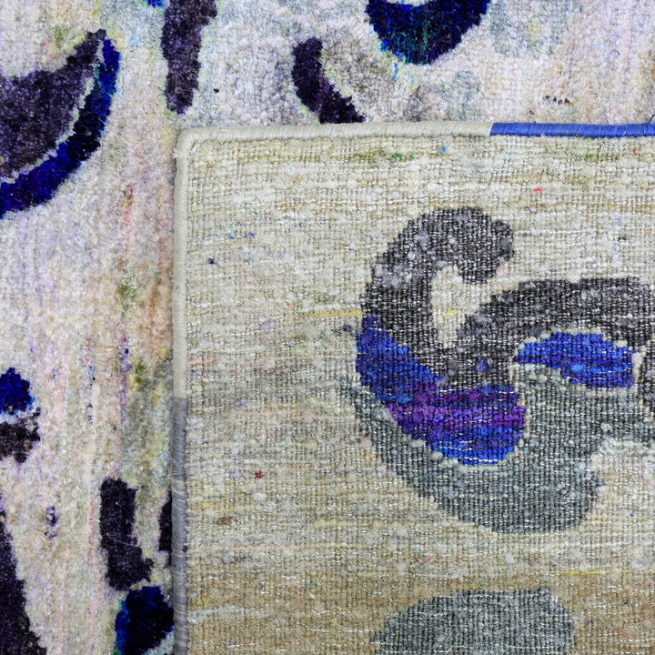 Cream Alchemy Contemporary Silk Runner - 3' x 10'8"