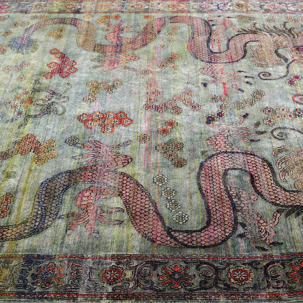 Multicolored Alchemy Traditional Silk Rug - 7'10" x 10'5"