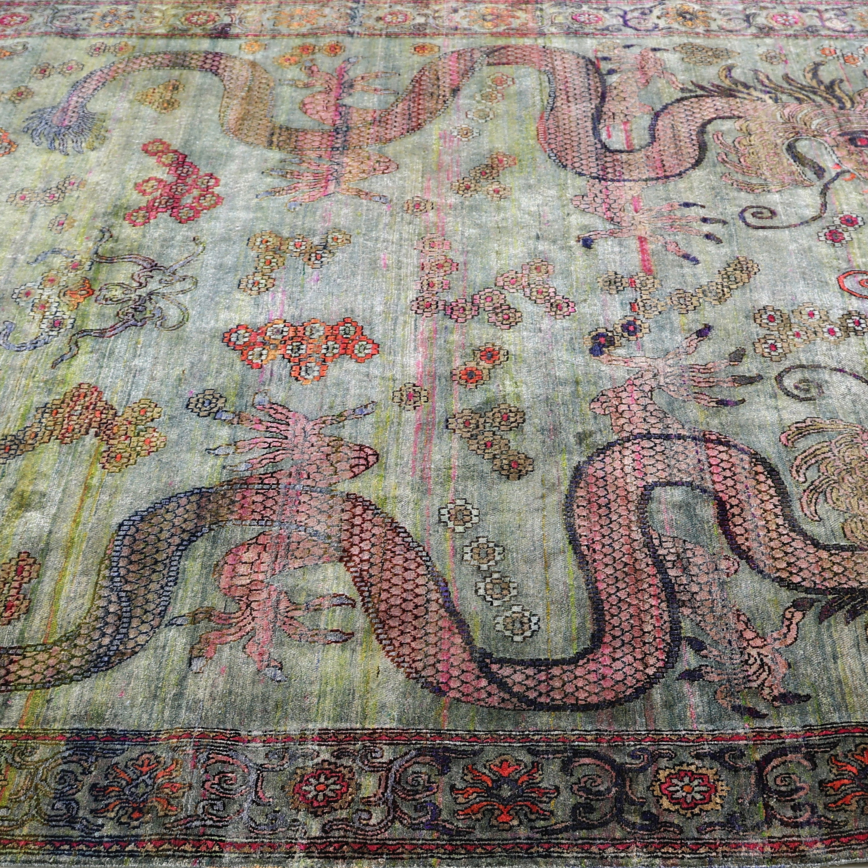 Multicolored Alchemy Traditional Silk Rug - 7'10" x 10'5"