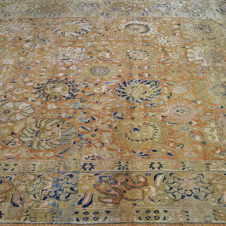 Gold Alchemy Traditional Silk Wool Blend Rug - 8'8" x 13'5"