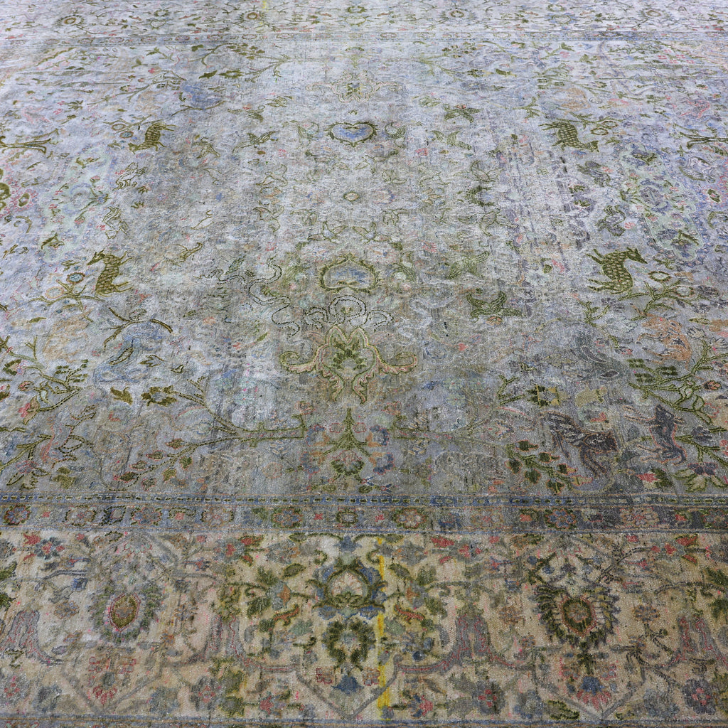 Ivory Alchemy Traditional Silk Rug - 11'4" x 15'1"