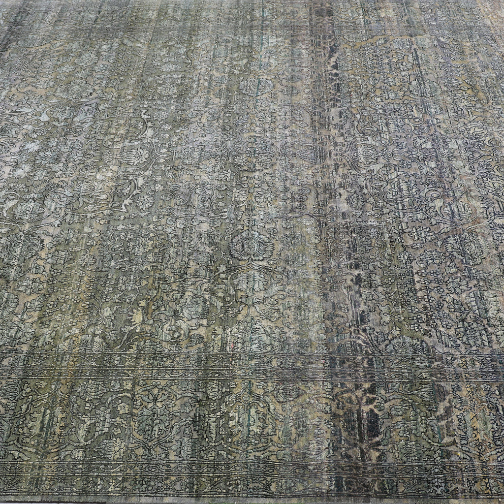 Green Alchemy Traditional Silk Wool Blend Rug - 8'11" x 12'9"