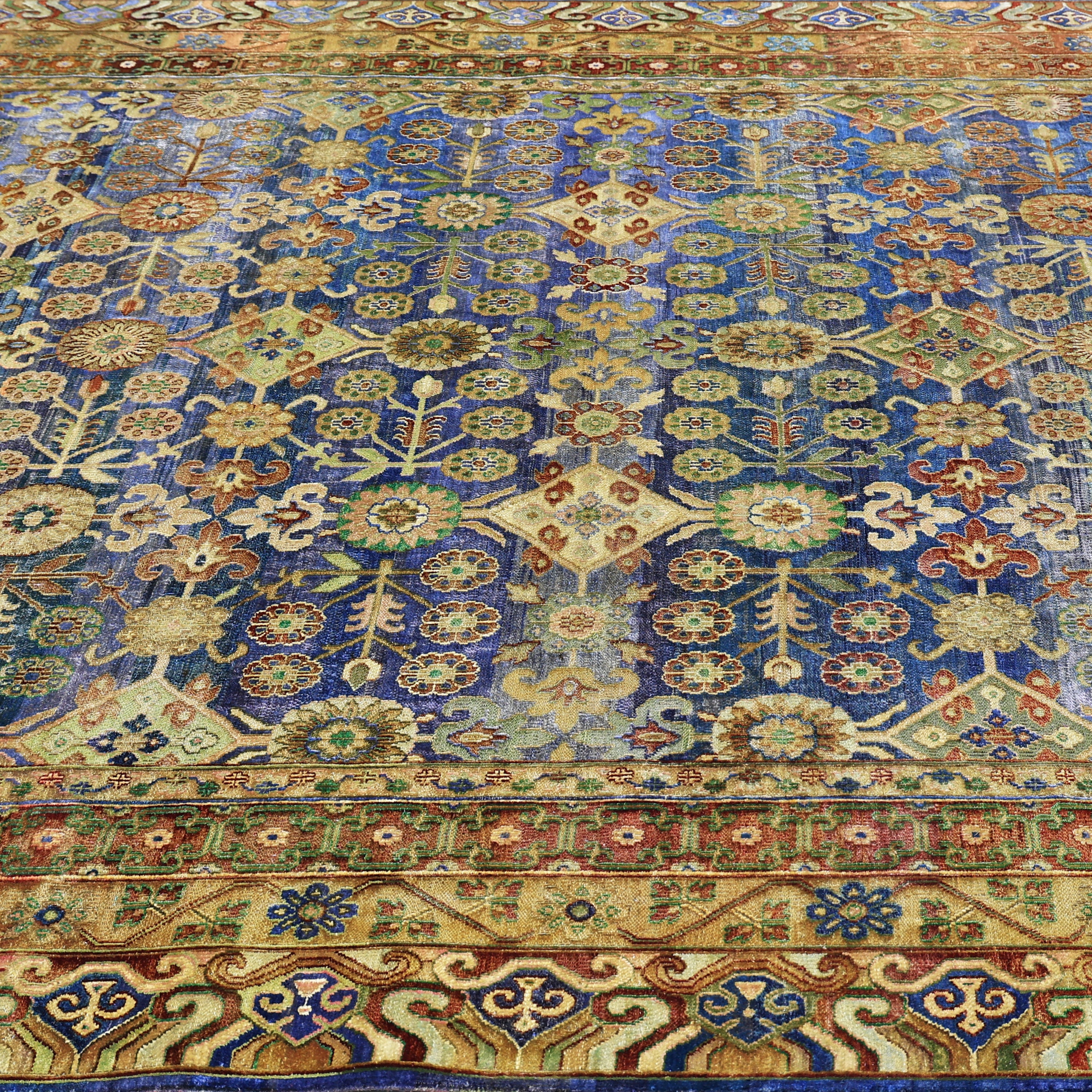 Gold Alchemy Traditional Silk Wool Blend Rug - 8'11" x 13'1"