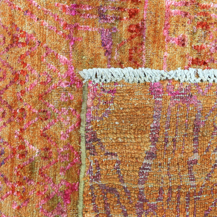 Pink Alchemy Contemporary Wool Silk Blend Rug - 9'10" x 12'2"