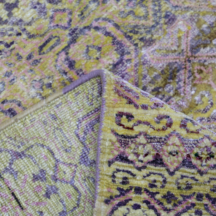 Brown Alchemy Contemporary Wool Silk Blend Runner - 2'11" x 15'1"