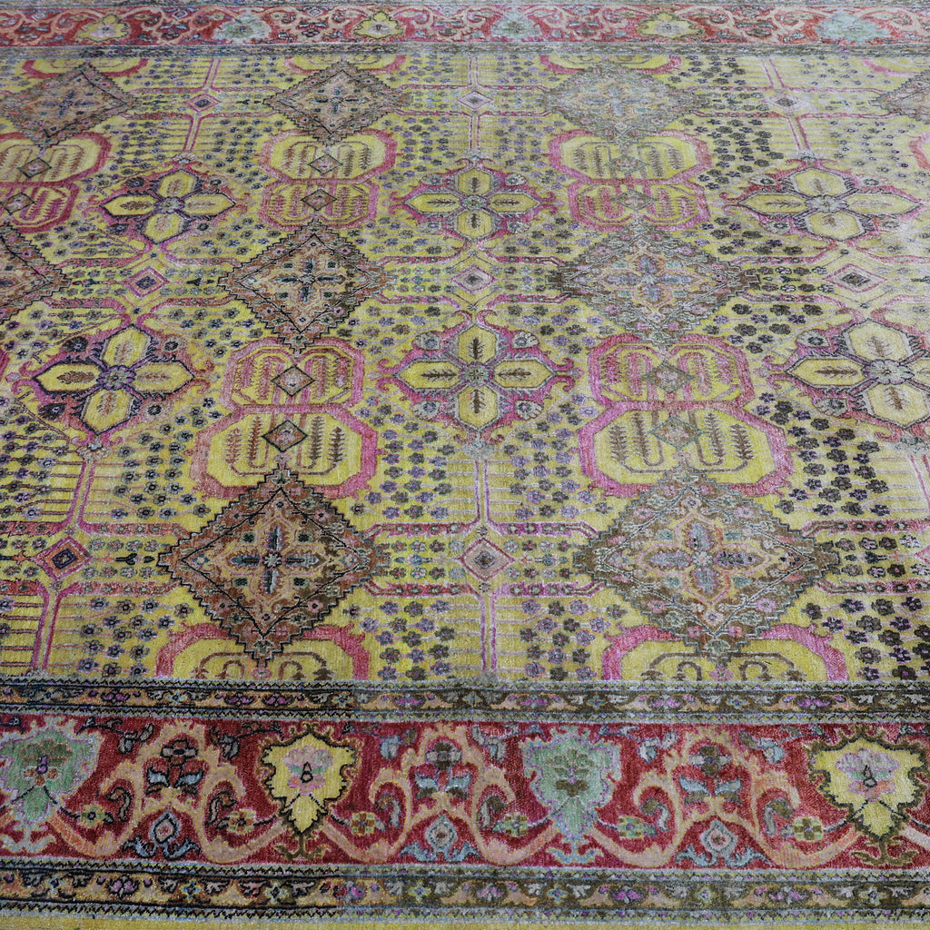 Multicolored Alchemy Traditional Silk Rug - 8'9" x 12'1"