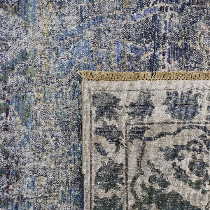 Blue Alchemy Traditional Silk Rug - 9'3" x 11'7"