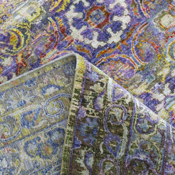 Purple Alchemy Traditional Wool Silk Blend Rug - 11'10" x 17'7"