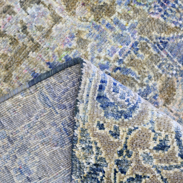 Blue Alchemy Contemporary Wool Silk Blend Runner - 2'11" x 21'3"