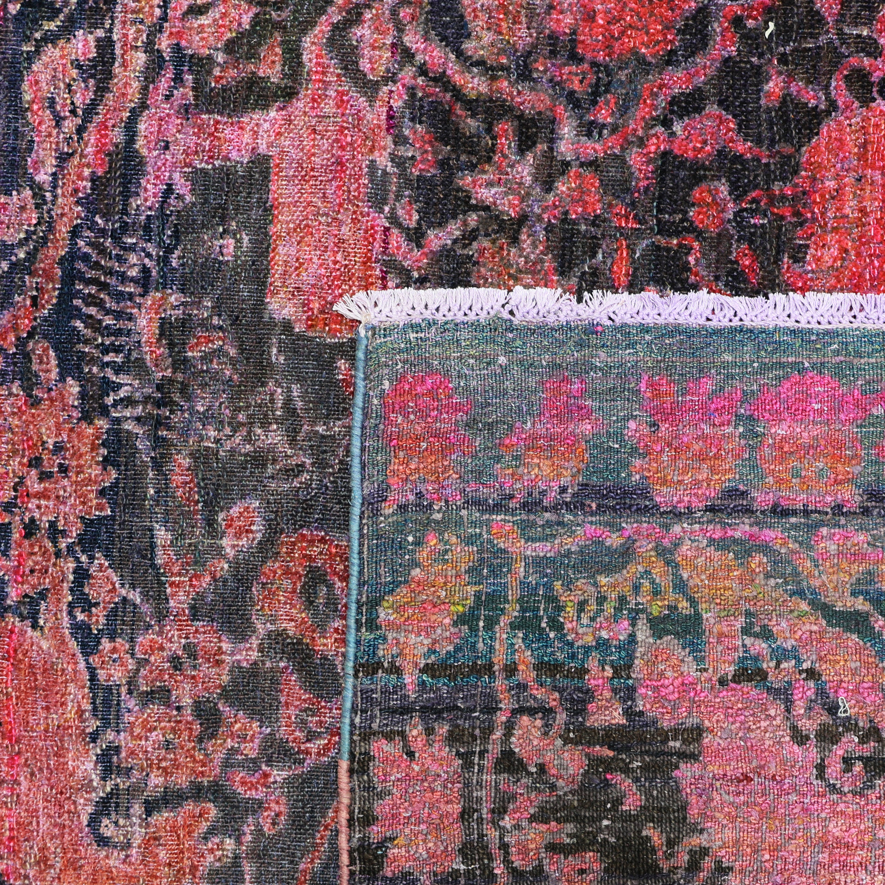 Pink Alchemy Traditional Silk Wool Blend Rug - 7'2" x 9'10"