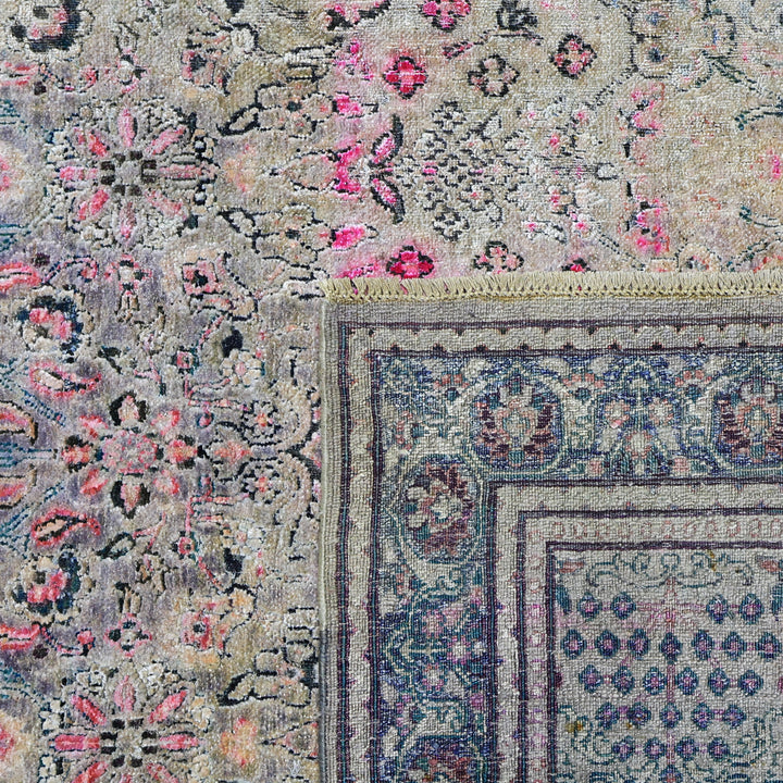 Pink Alchemy Traditional Silk Wool Blend Rug - 8'9" x 13'