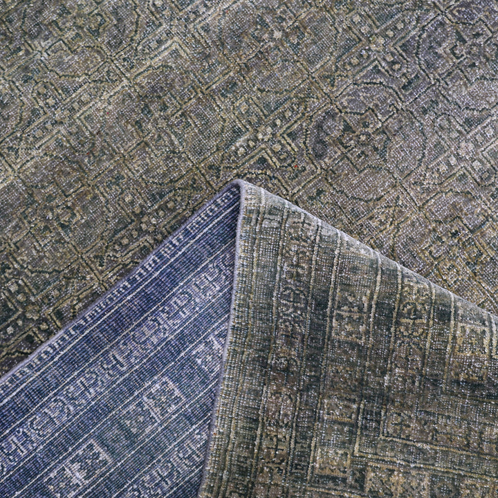 Green Alchemy Traditional Wool Silk Blend Rug - 9'1" x 12'