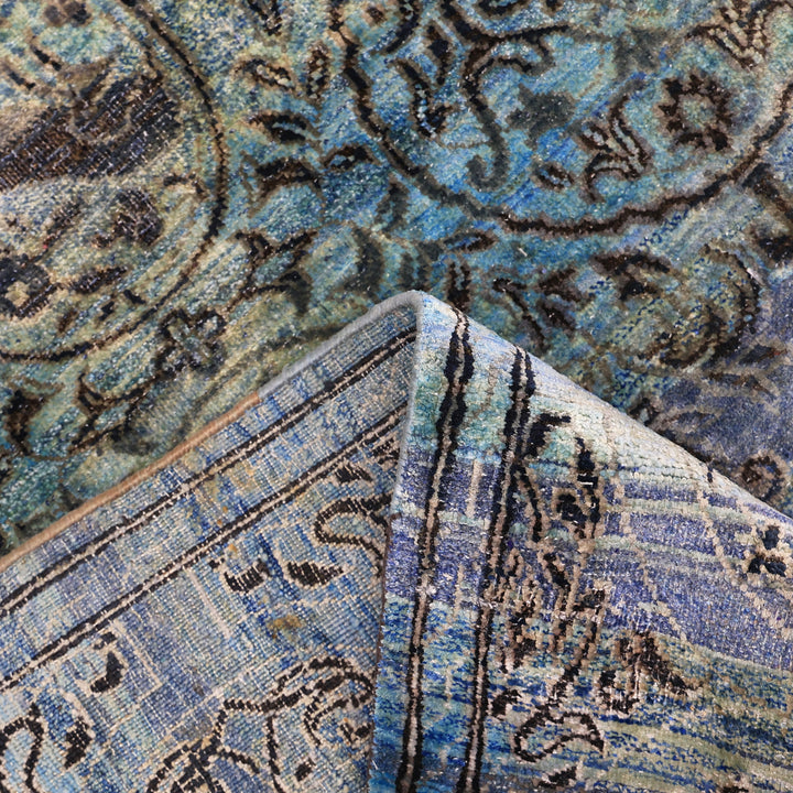 Blue Alchemy Traditional Silk Rug - 7'9" x 10'7"