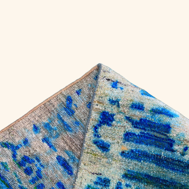 Blue Alchemy Contemporary Silk Runner - 3' x 10'10"
