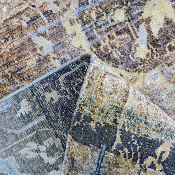 Grey Alchemy Traditional Silk Wool Blend Rug - 8'10" x 13'