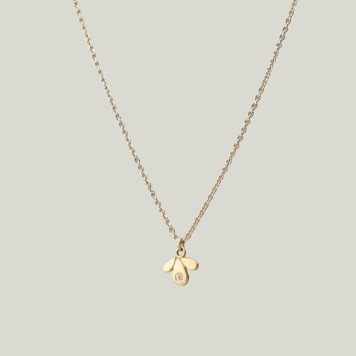 Charm Leaf Trio Diamond Necklace