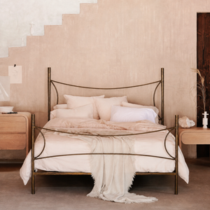 Brass Finish Iron Bed Queen - hover