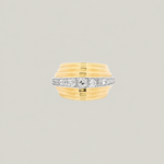 French Retro Diamond Bombé Ring