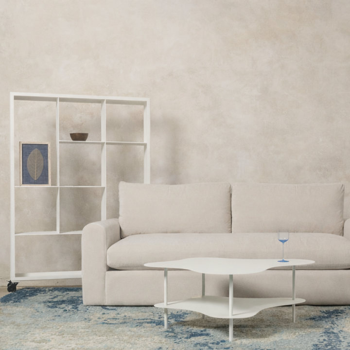 Flatiron White Rolling Bookcase